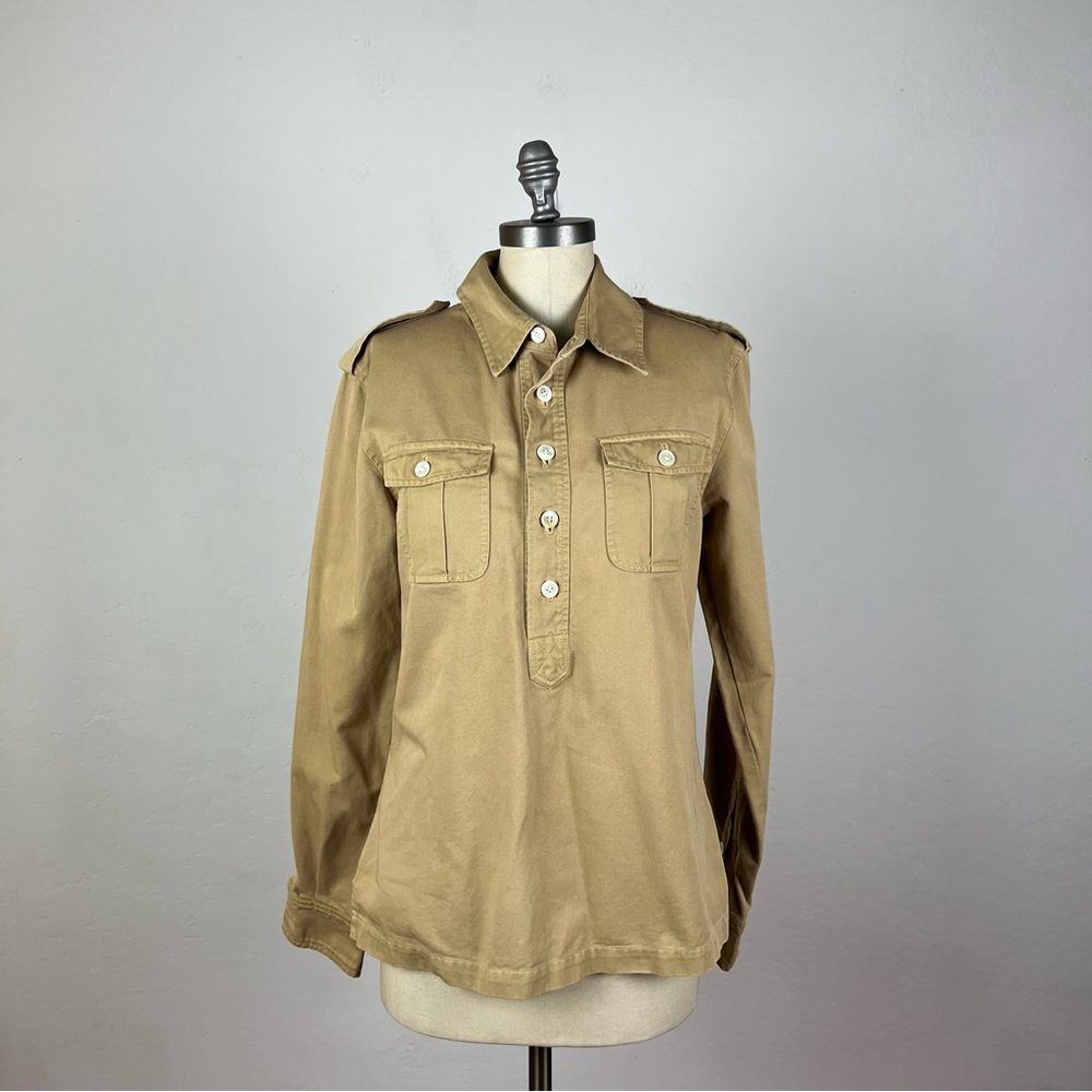 Marc Jacobs Tan Denim Popover Top